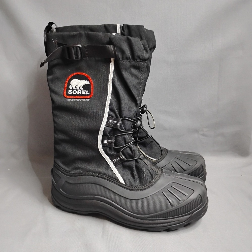 Sorel Mens Glacier XT Waterproof Winter Snow Boots Black NM2127-010 Size 11